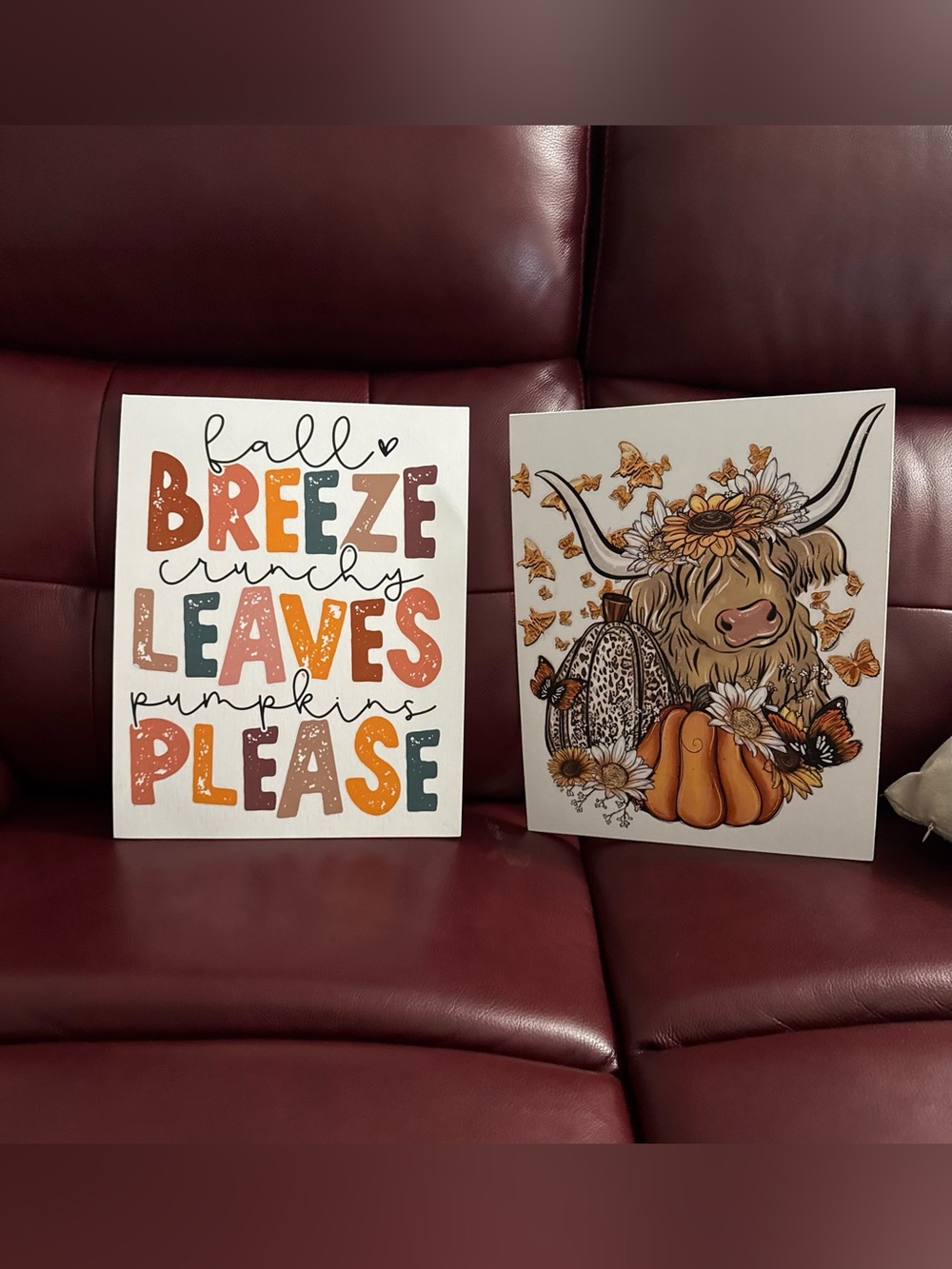 Autumn Harvest Wall Art Canvas Print - Orange and Brown (Set of 2) 11X14